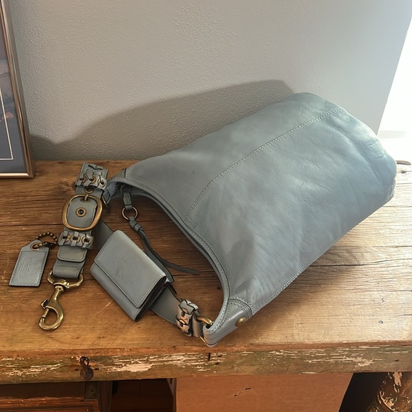 Coach Bleecker Set XL Duffle 11423 Tattersall Lining Brass Detail & Wallet - Picture 1 of 16